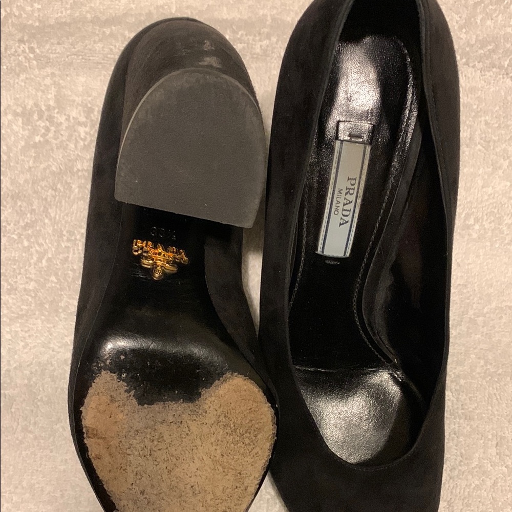 Prada Women's Black Suede Heels - Picture 3 of 4